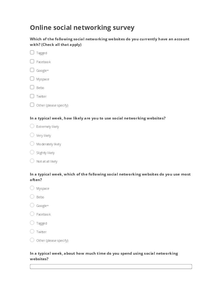 Online social networking survey 