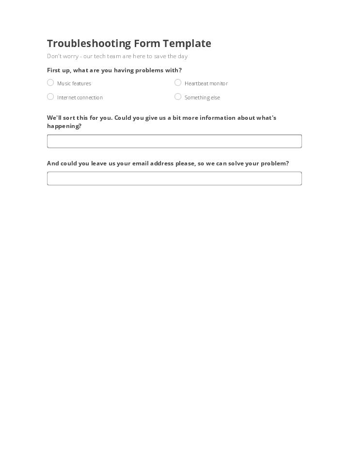 Troubleshooting Form Template 