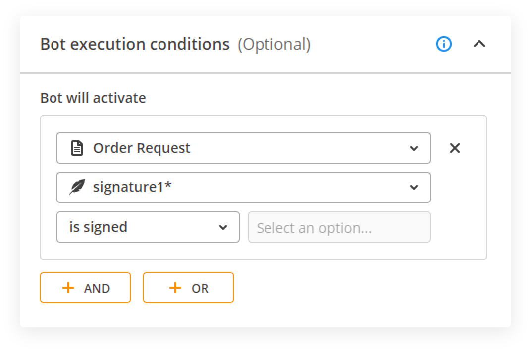 How to set up Bot execution conditions in airSlate