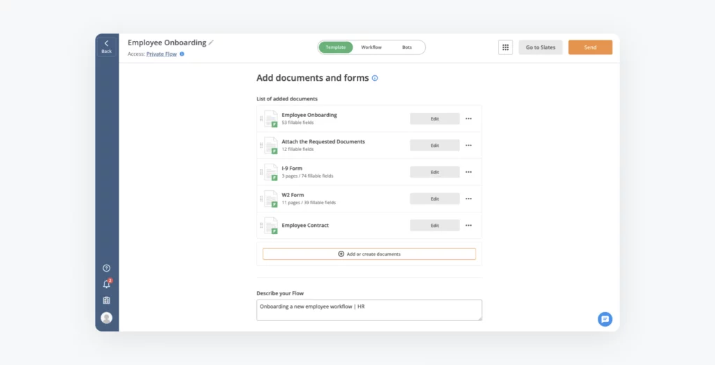 airSlate Employee Onboarding Flow - How to edit existing documents