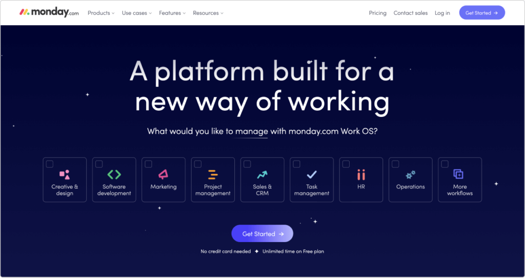 Monday remote employee onboarding tool