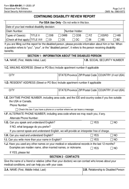 Fill out ssa 454 bk Basecamp Create New Project Site Bot