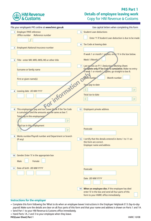 Adopt p45 form No Download Needed Unassign Role Bot