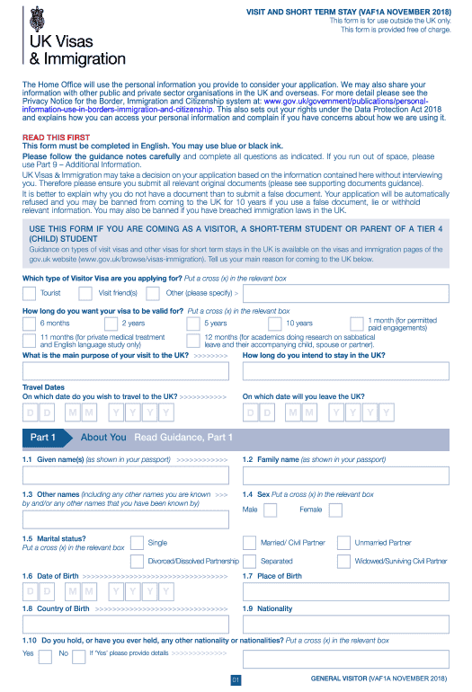 Tailor uk visa application