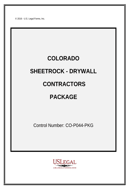 Pre-fill Sheetrock Drywall Contractor Package - Colorado Text Message Notification Bot