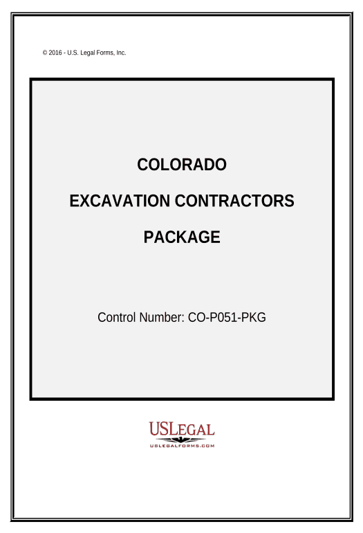 Synchronize Excavation Contractor Package - Colorado