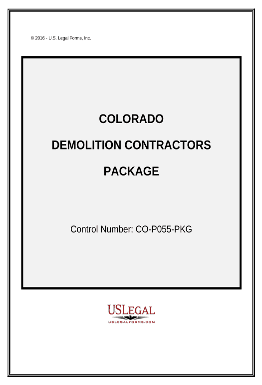 Extract Demolition Contractor Package - Colorado Pre-fill Document Bot