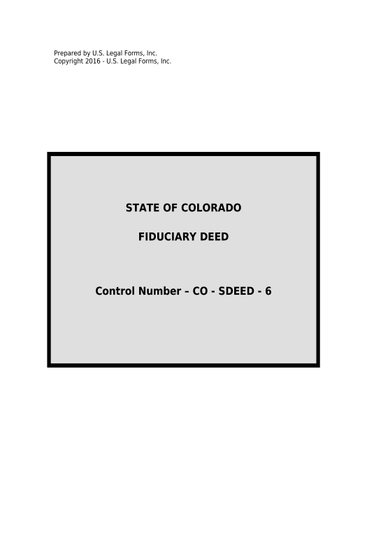Archive Warranty Deed for Fiduciary - Colorado Set signature type Bot