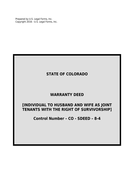 Synchronize Warranty Deed from Individual to Husband and Wife as Joint Tenants with the Right of Survivorship - Colorado Slack Notification Postfinish Bot