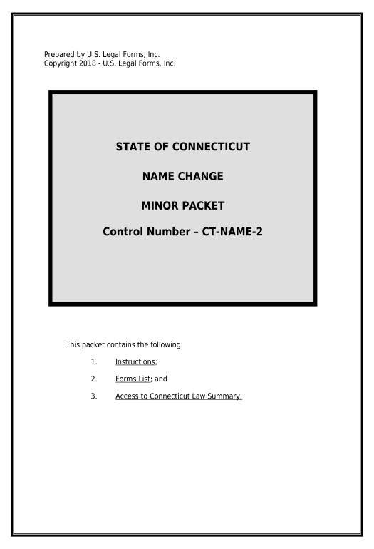 Automate Connecticut Name Change Instructions and Forms Package for a Minor - Connecticut Rename Slate Bot