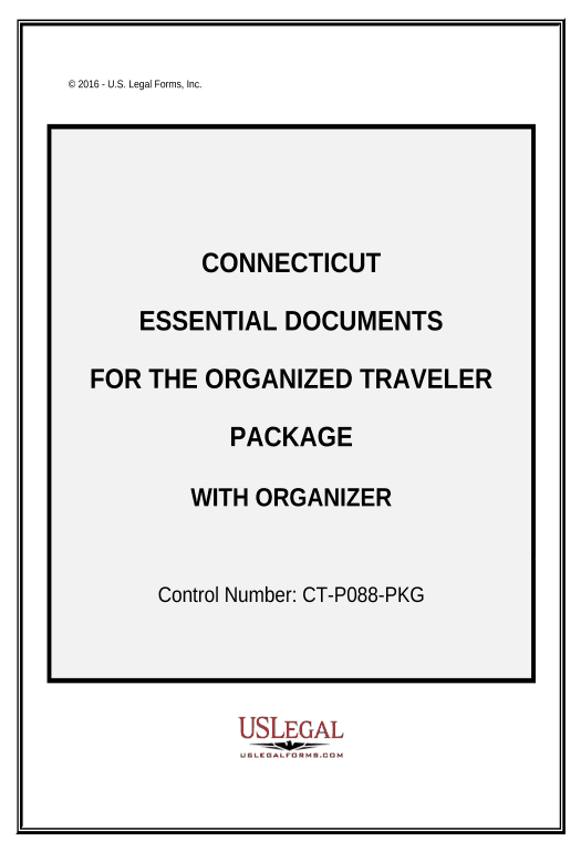 Update Essential Documents for the Organized Traveler Package with Personal Organizer - Connecticut Hide Signatures Bot