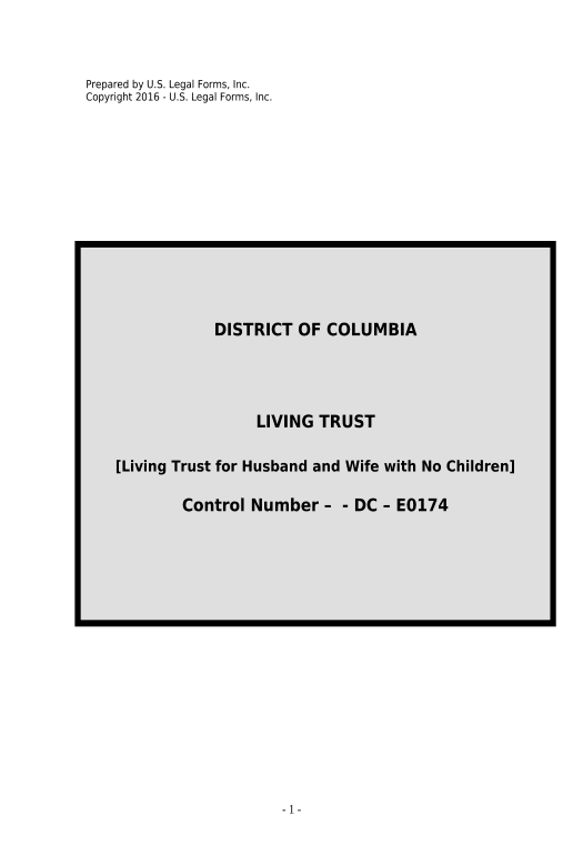 Manage Living Trust for Husband and Wife with No Children - District of Columbia Dropbox Bot