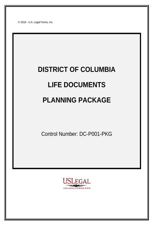 Automate Life Documents Planning Package, including Will, Power of Attorney and Living Will - District of Columbia Hide Signatures Bot
