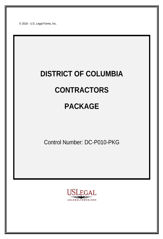 Pre-fill Contractors Forms Package - District of Columbia Webhook Postfinish Bot