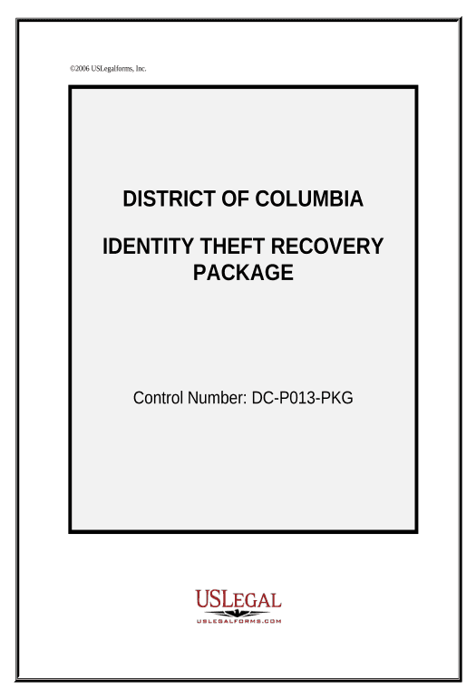 Arrange Identity Theft Recovery Package - District of Columbia Export to Excel 365 Bot