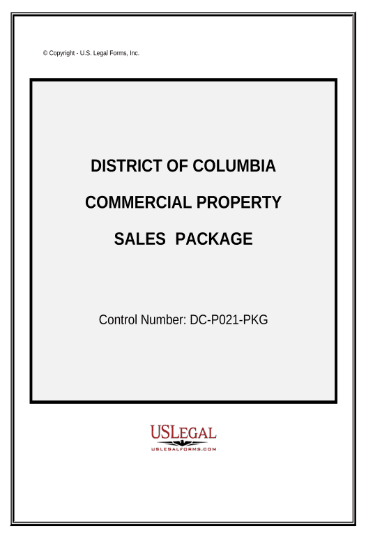 Manage Commercial Property Sales Package - District of Columbia Pre-fill from CSV File Bot