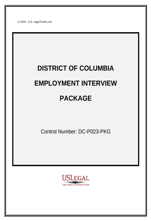 Extract Employment Interview Package - District of Columbia Pre-fill from Excel Spreadsheet Bot