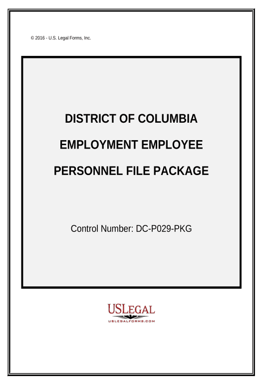 Pre-fill Employment Employee Personnel File Package - District of Columbia Pre-fill with Custom Data Bot