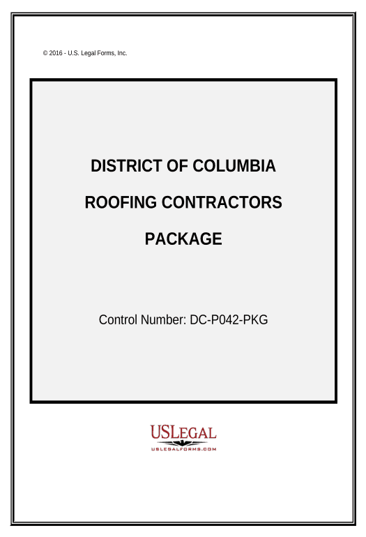 Pre-fill Roofing Contractor Package - District of Columbia Pre-fill from Google Sheets Bot