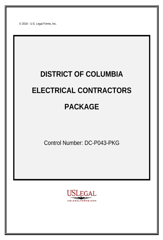 Export Electrical Contractor Package - District of Columbia Box Bot