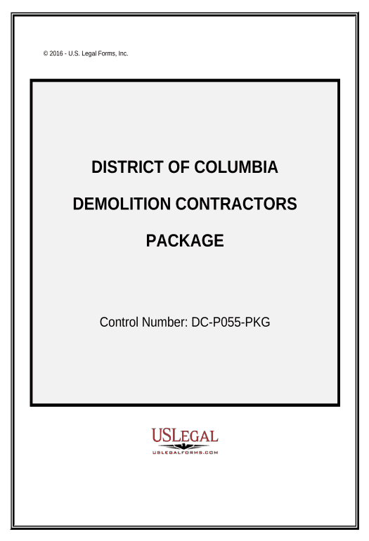 Pre-fill Demolition Contractor Package - District of Columbia Pre-fill from NetSuite Records Bot