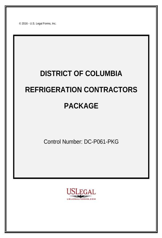 Extract Refrigeration Contractor Package - District of Columbia Pre-fill from another Slate Bot