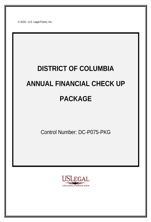 Pre-fill Annual Financial Checkup Package - District of Columbia Pre-fill from MySQL Dropdown Options Bot