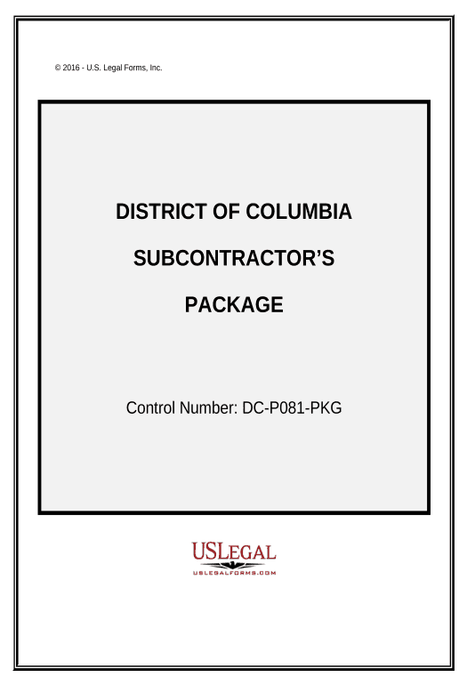 Pre-fill Subcontractors Package - District of Columbia Pre-fill from Google Sheet Dropdown Options Bot