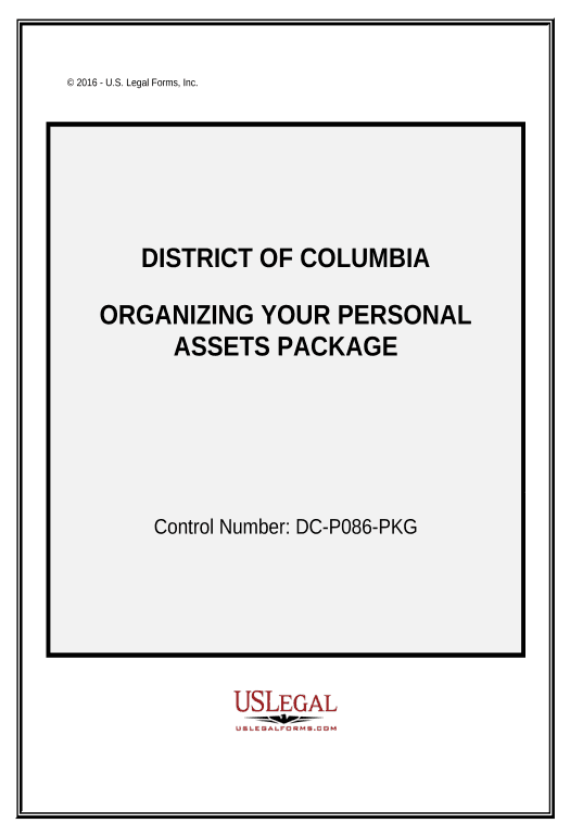 Synchronize Organizing your Personal Assets Package - District of Columbia Update MS Dynamics 365 Record