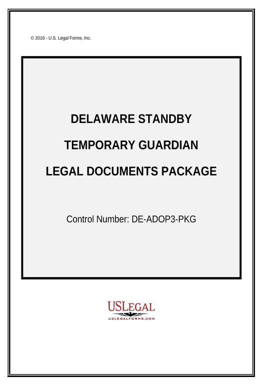 Arrange Delaware Standby Temporary Guardian Legal Documents Package - Delaware Pre-fill from Excel Spreadsheet Bot