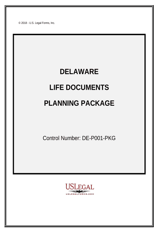 Manage Life Documents Planning Package, including Will, Power of Attorney and Living Will - Delaware Remove Slate Bot