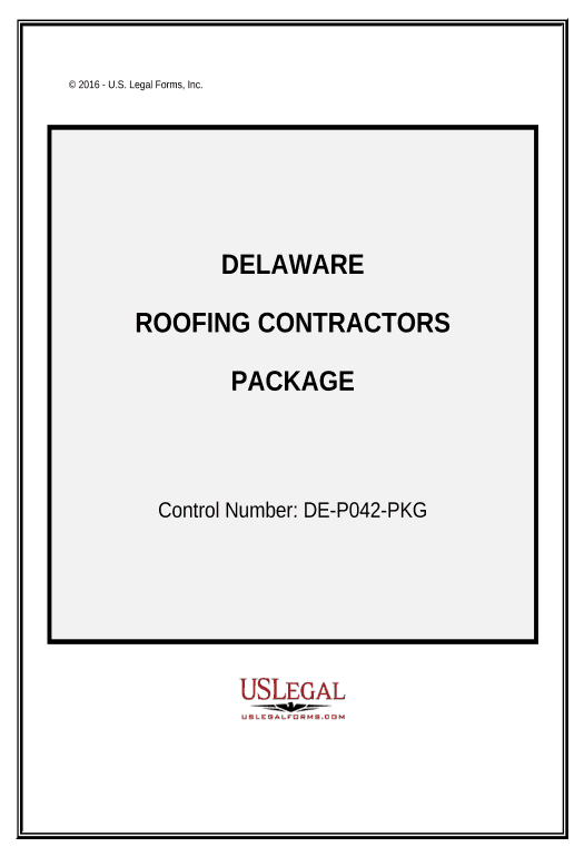Pre-fill Roofing Contractor Package - Delaware Pre-fill from Office 365 Excel Bot