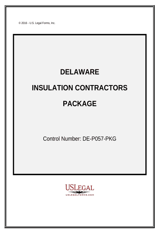 Manage Insulation Contractor Package - Delaware Set signature type Bot