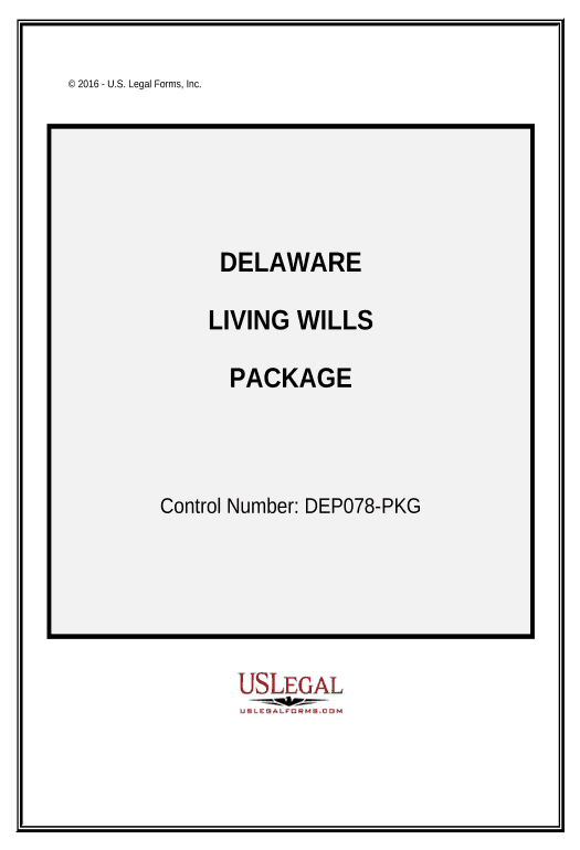 Pre-fill Living Wills and Health Care Package - Delaware Create QuickBooks invoice Bot