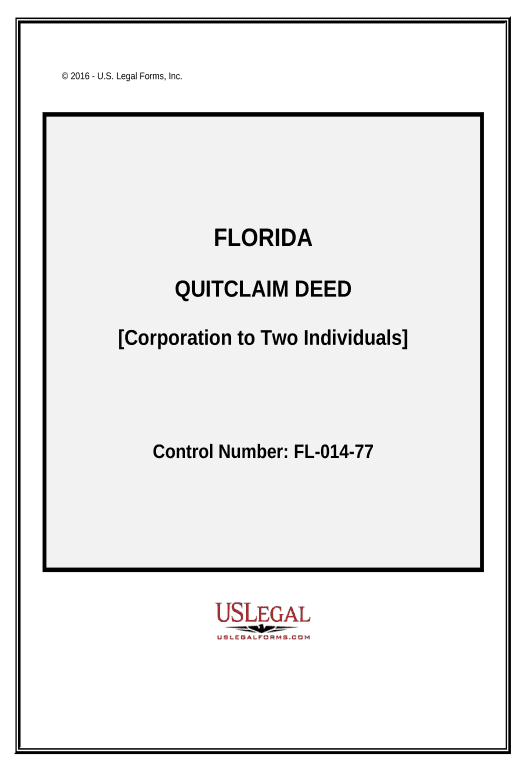 Pre-fill Quitclaim Deed from Corporation to Two Individuals - Florida Create NetSuite Records Bot