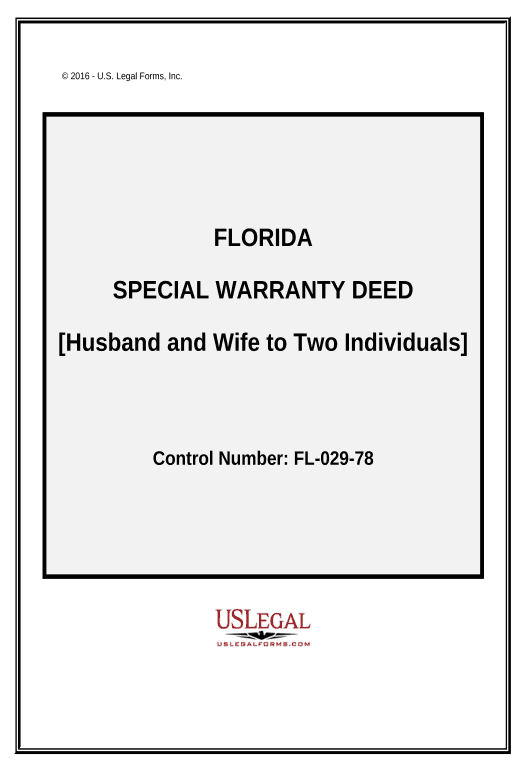 Export Special Warranty Deed - Husband and Wife to Two Individuals - Florida Update MS Dynamics 365 Record