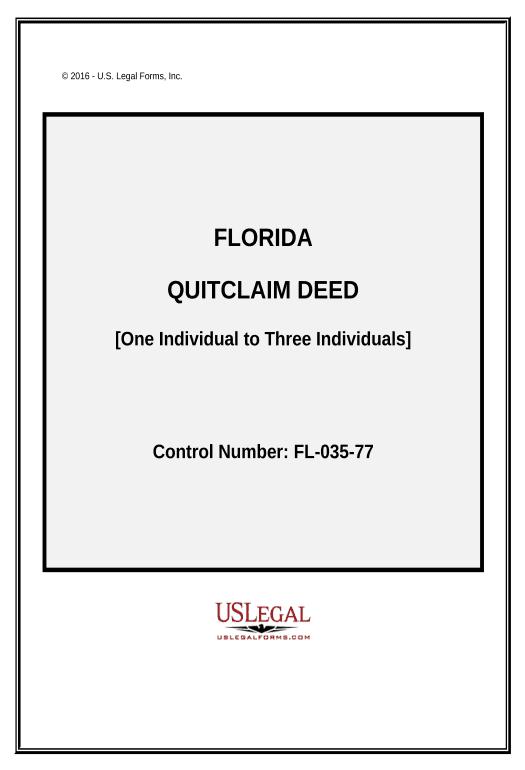 Archive Quitclaim Deed - One Individual to Three Individuals - Florida Pre-fill from CSV File Bot