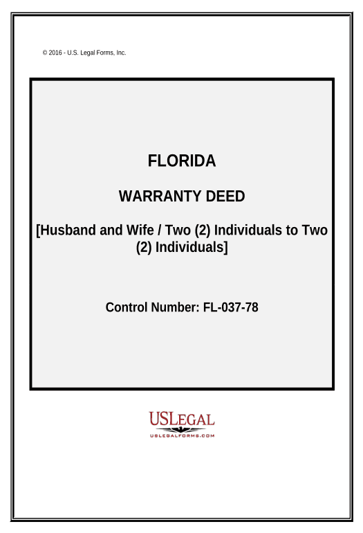 Extract Warranty Deed - Husband and Wife or Two Individuals to Two Individuals - Florida Salesforce
