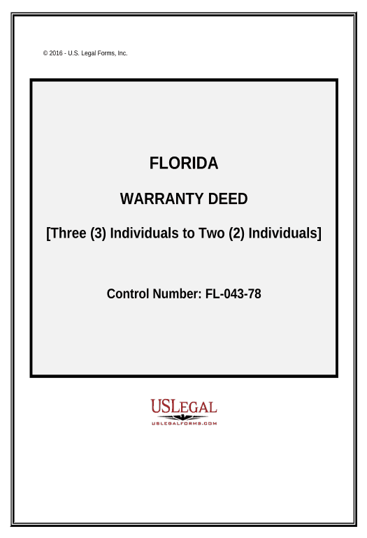 Integrate Warranty Deed from Three Individuals to Two Individuals - Florida Notify Salesforce Contacts
