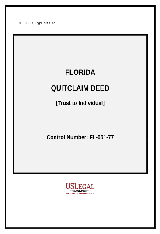 Update Quitclaim Deed from a Trust to an Individual - Florida Create MS Dynamics 365 Records