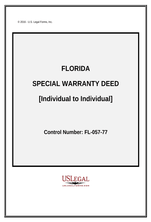 Incorporate Special Warranty Deed from Individual to Individual - Florida Slack Notification Bot