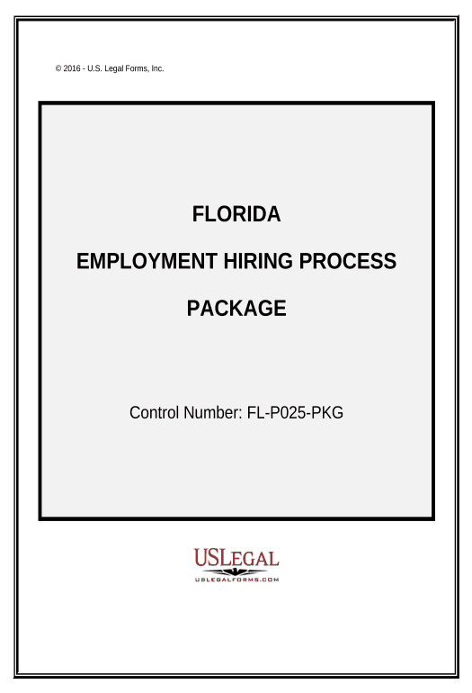 Arrange Employment Hiring Process Package - Florida Pre-fill with Custom Data Bot