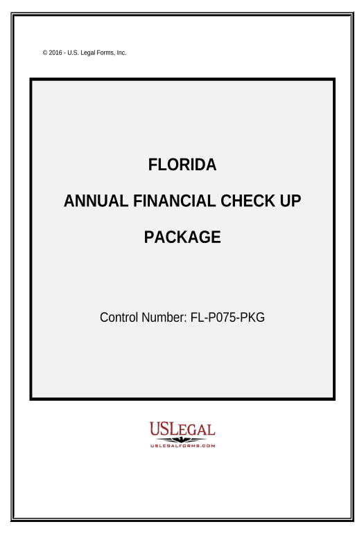 Automate Annual Financial Checkup Package - Florida Create QuickBooks invoice Bot