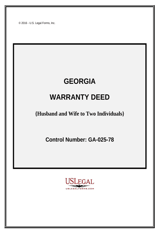 Arrange Warranty Deed - Husband and Wife to Two Individuals - Georgia Notify Salesforce Contacts - Post-finish