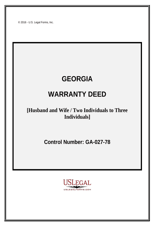 Extract Warranty Deed from Two Individuals / Husband and Wife to Three Individuals - Georgia Slack Two-Way Binding Bot