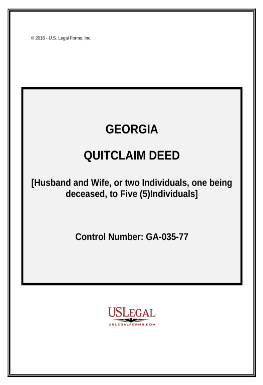 Manage Quitclaim Deed from Two Grantors, One being Deceased, to Five Individuals. - Georgia Pre-fill from MySQL Dropdown Options Bot