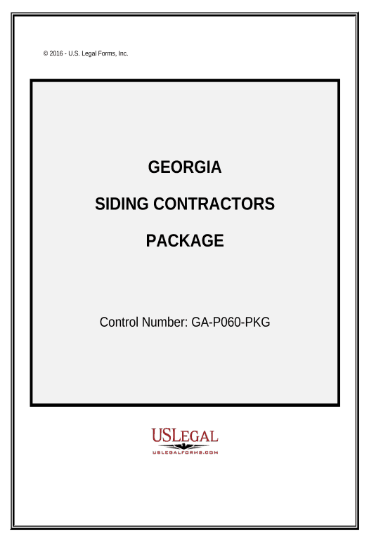 Pre-fill Siding Contractor Package - Georgia Pre-fill Document Bot