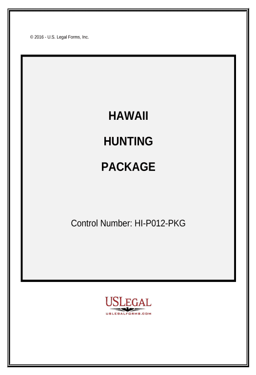 Pre-fill Hunting Forms Package - Hawaii Create QuickBooks invoice Bot