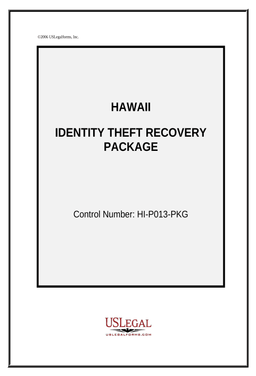 Manage Identity Theft Recovery Package - Hawaii Rename Slate Bot