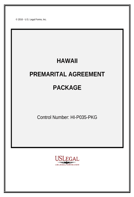 Extract Premarital Agreements Package - Hawaii Salesforce